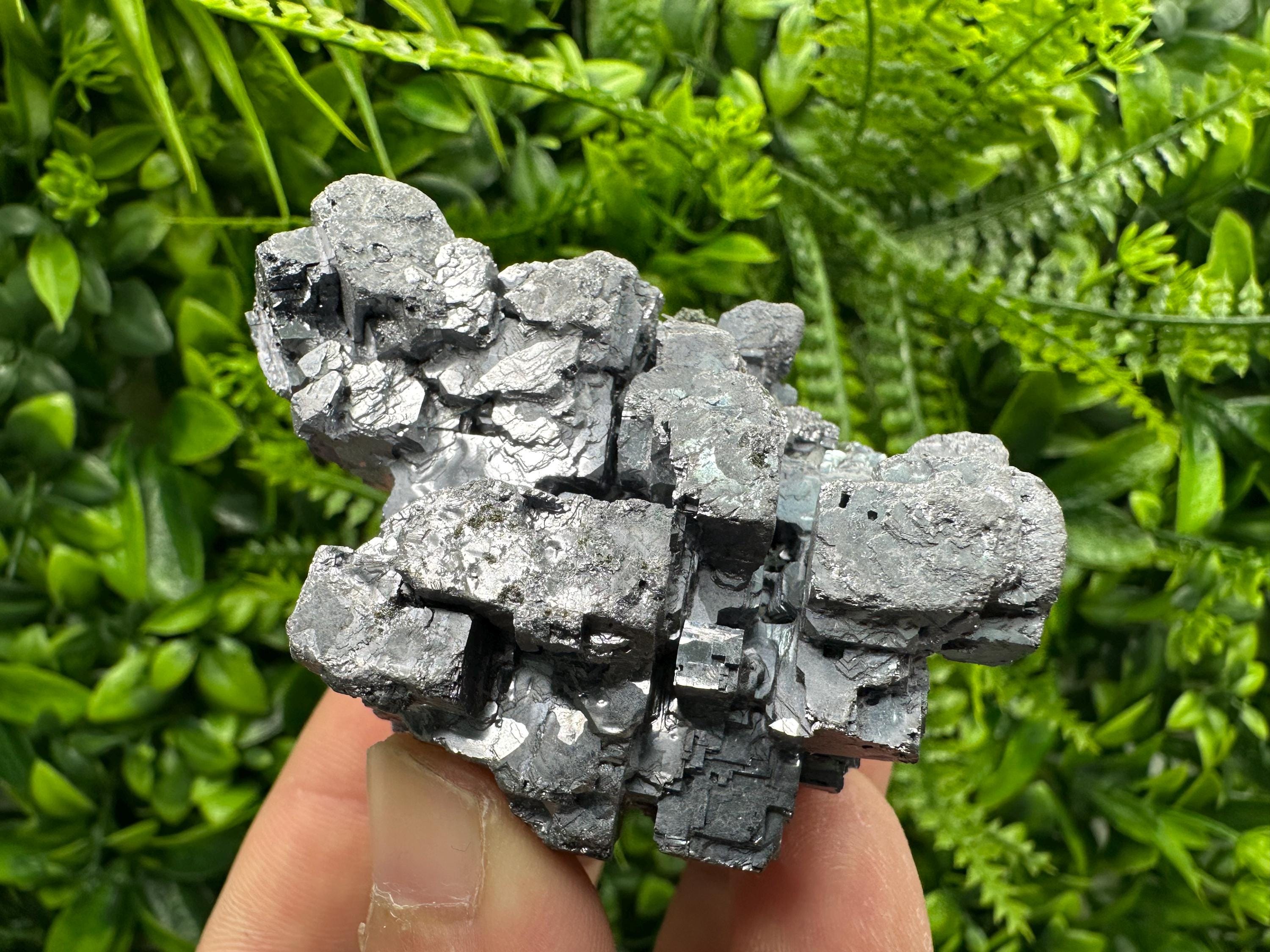 Skeletal Galena Cluster: Natural Mineral Specimen, Home Decor Crystal