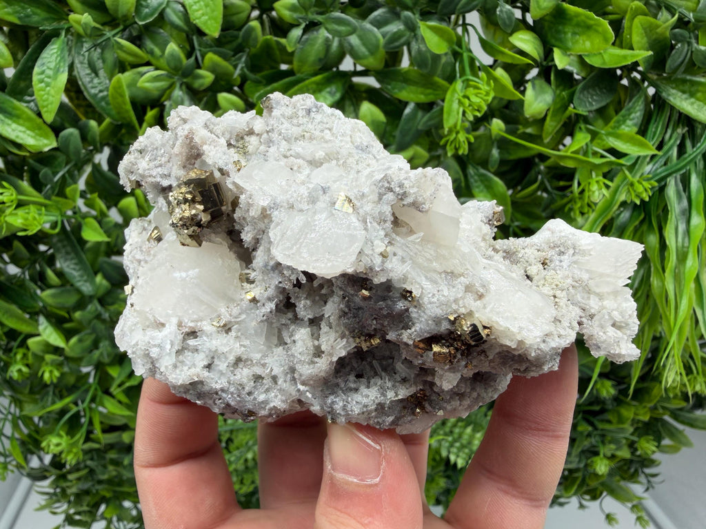 Stunning Pyrite on Quartz,Calcite from Borieva mine,Madan,Bulgaria,natural,collectible mineral specimen,home decor stone,collection crystal