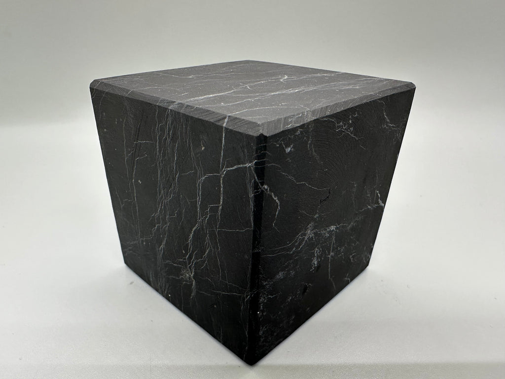 6cm Shungite Cube: EMF & 5G Protection, Healing Crystal