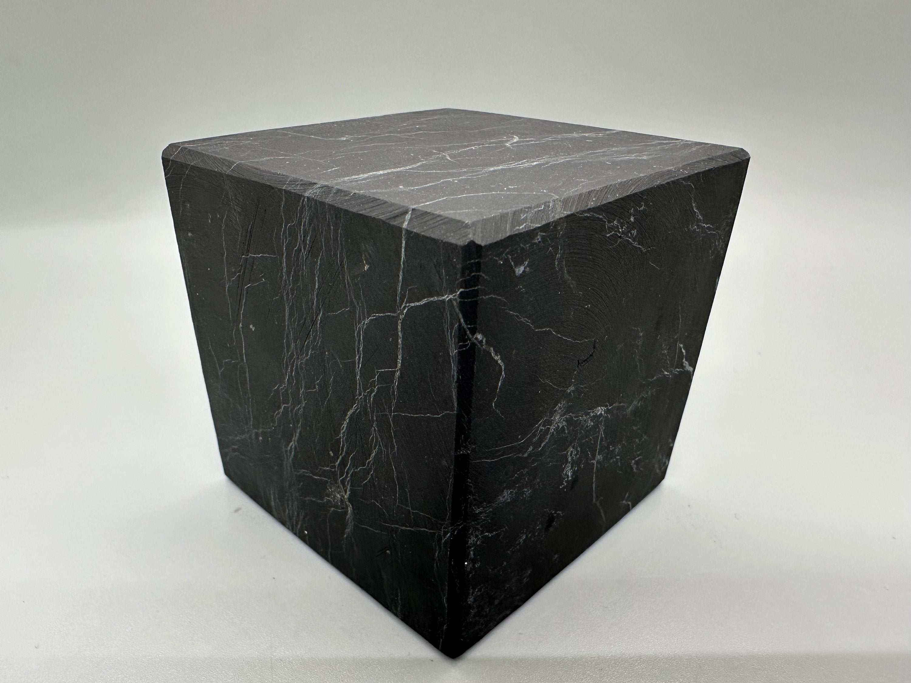 6cm Shungite Cube: EMF & 5G Protection, Healing Crystal