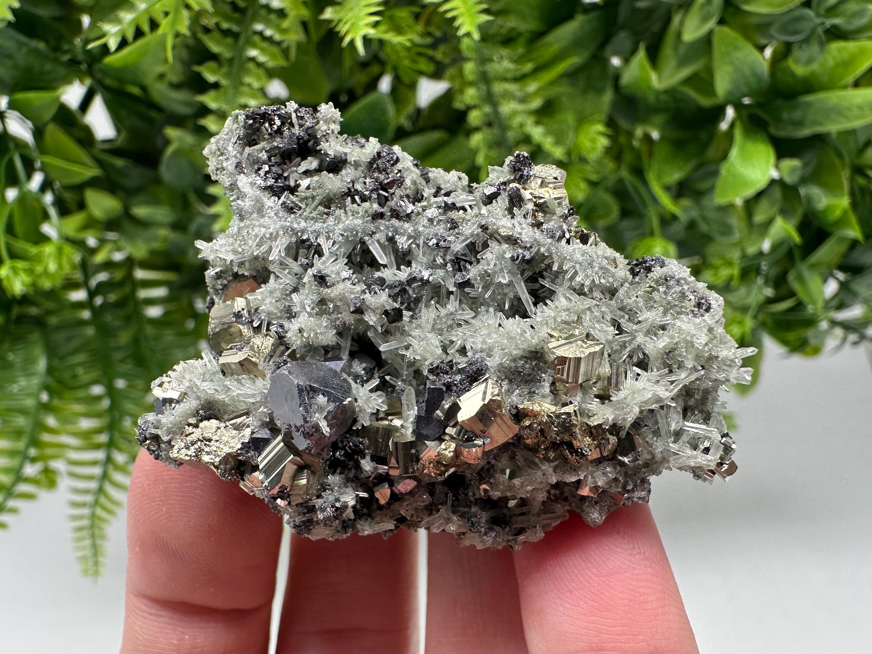 Stunning Pyrite on Quartz,Calcite from Borieva mine,Madan,Bulgaria,natural,collectible mineral specimen,home decor stone,collection crystal