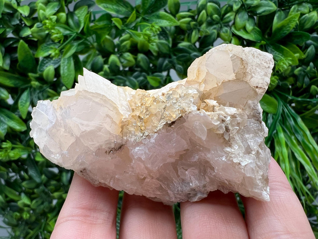 Quartz Crystal with Calcite and Chlorite: Borieva Mine, Bulgaria
