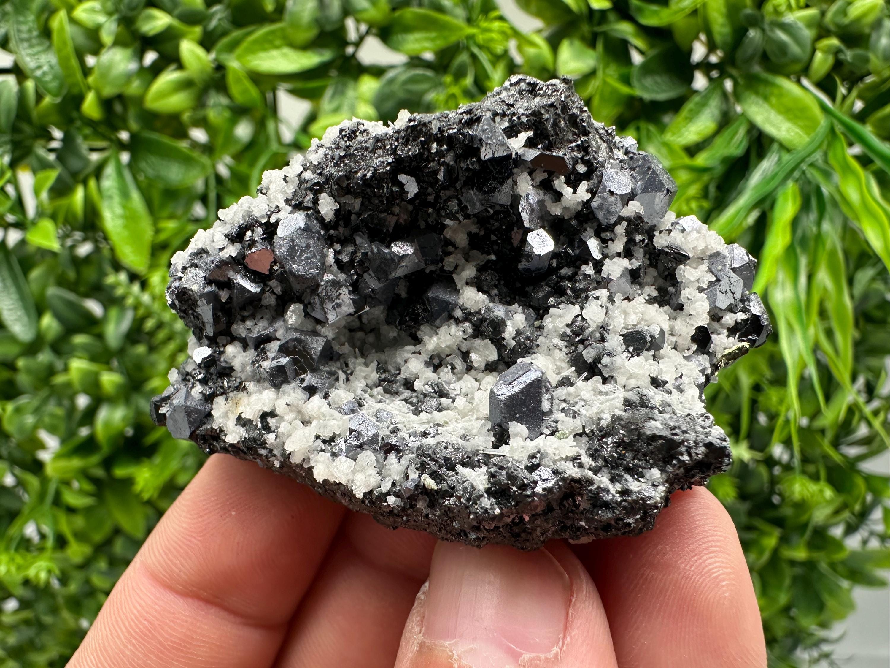 Stunning Shpinel Galena on Sphalerite,Calcite from Borieva mine,Madan,Bulgaria,Natural,collectible mineral specimen,home decor,collectible’s