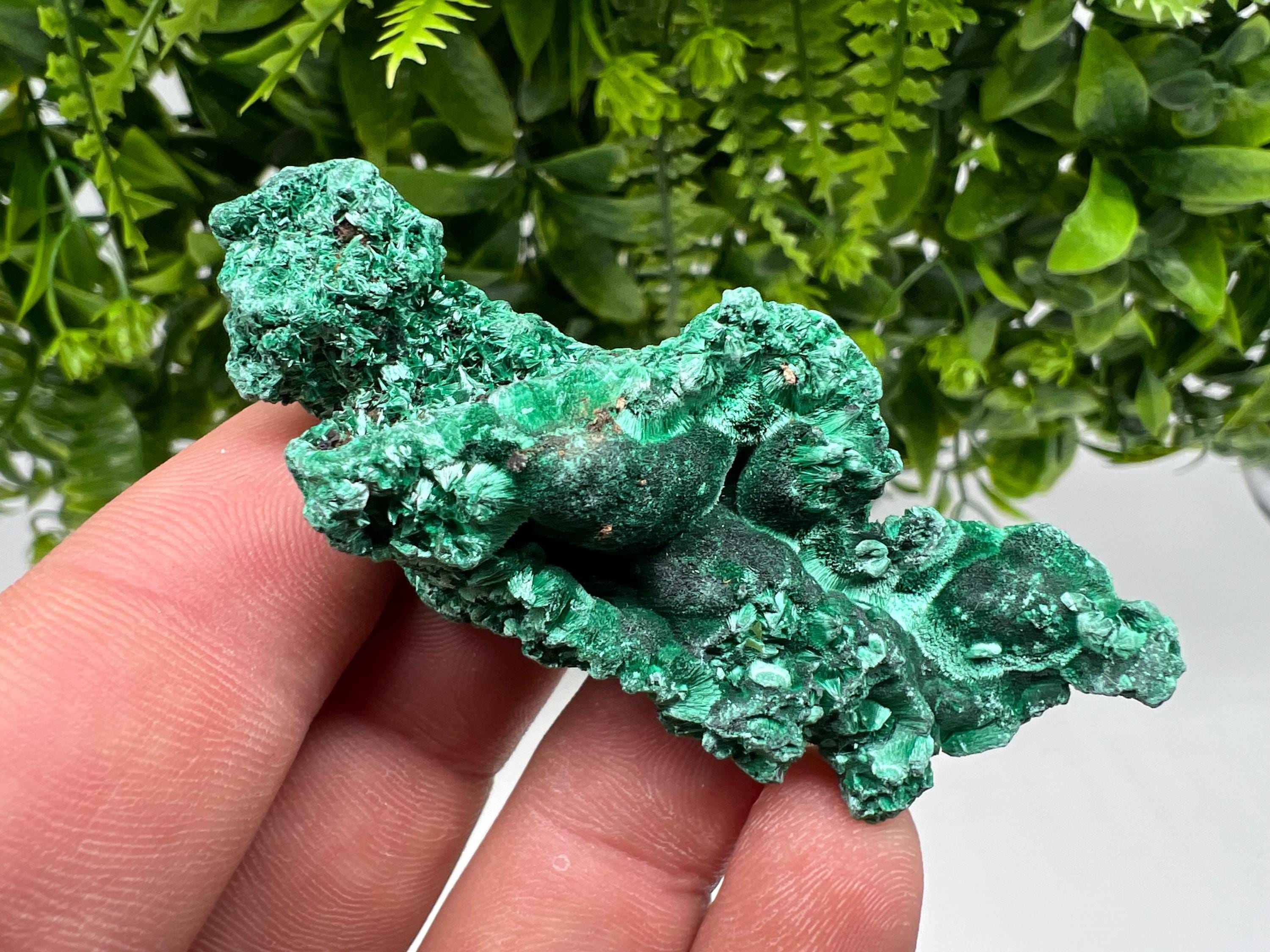 Polished Green Malachite Crystal, Congo Mineral Specimen