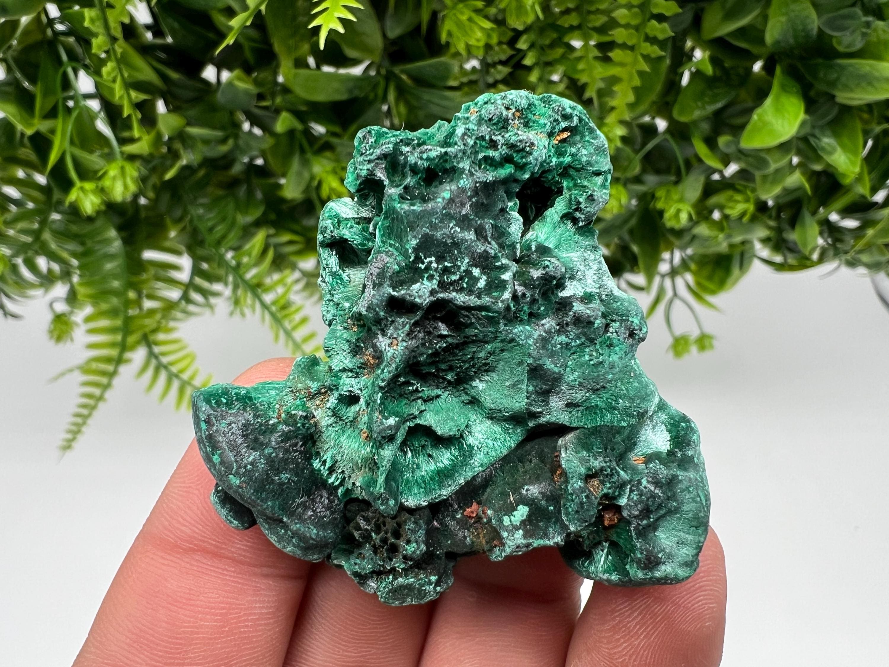 Green Polished Malachite Crystal, Congo Mineral Specimen