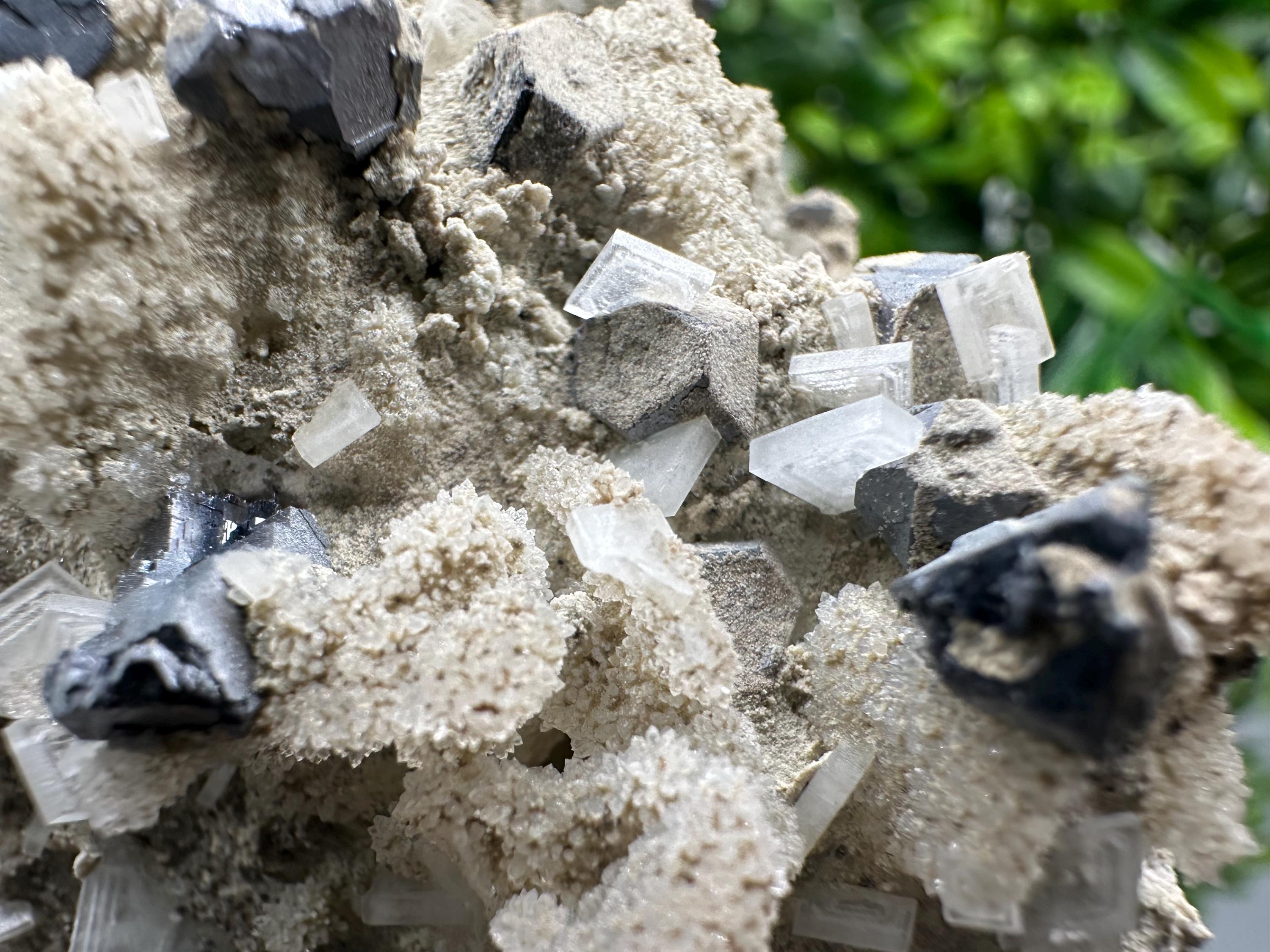 Galena Barite on Chalcedony Mineral Specimen, Bulgaria