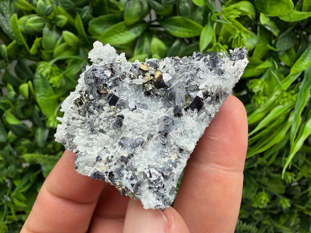 Pyrite Sphalerite Quartz Calcite Mineral Specimen, Krushev dol Mine