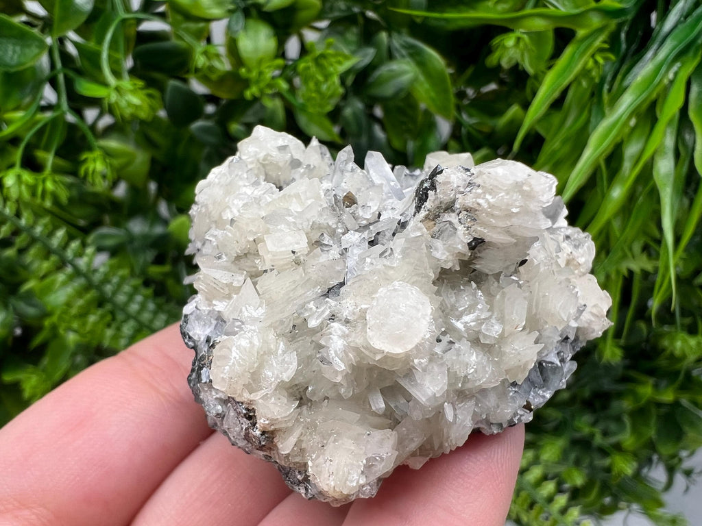 Calcite on Quartz Specimen: Borieva Mine, Bulgaria