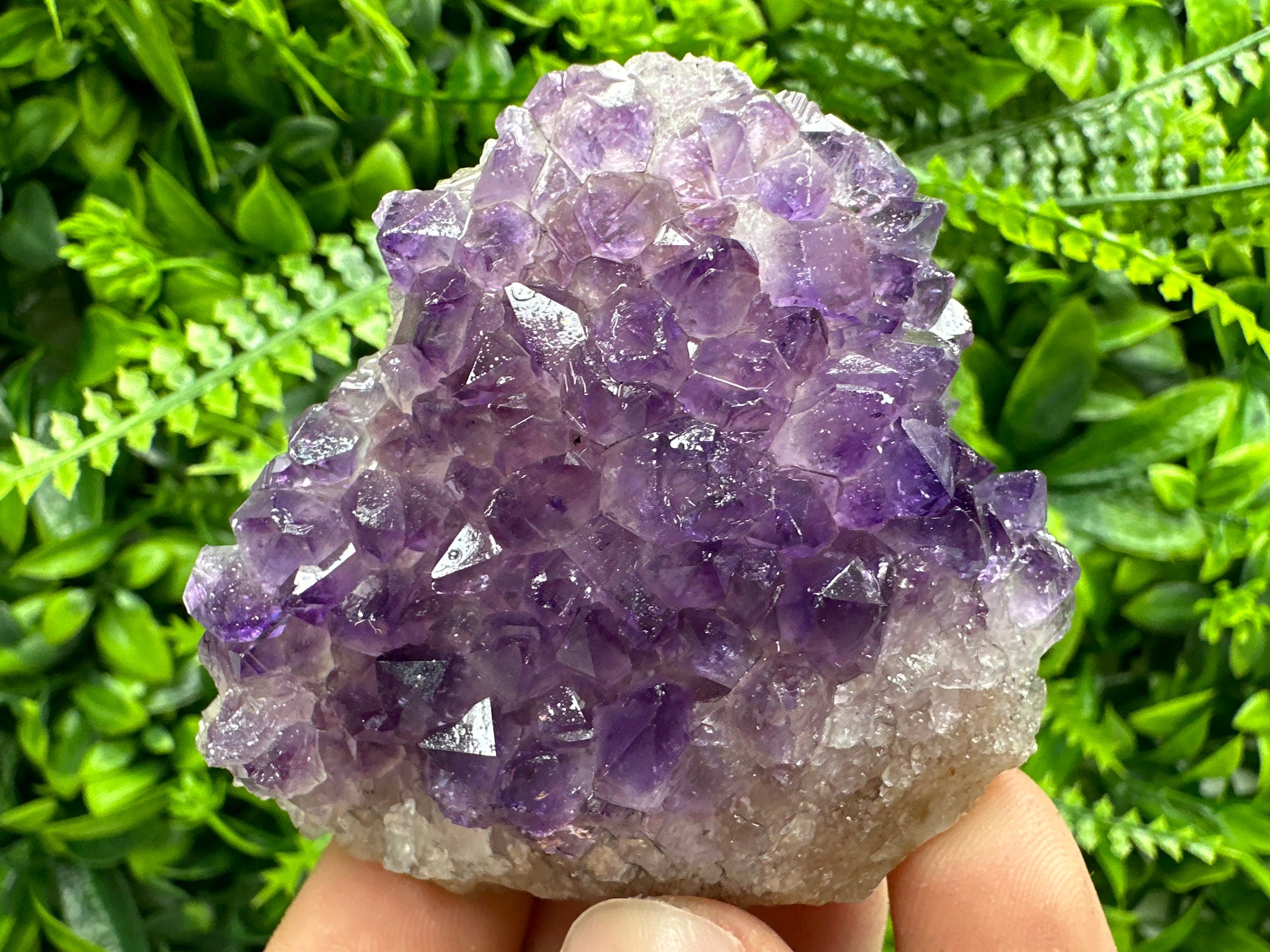 Uruguay Amethyst Cluster: Purple Quartz Crystal, Home Decor (6/7/4cm)