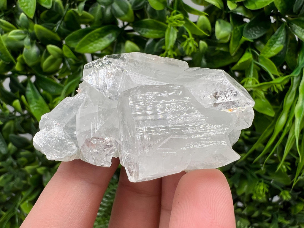 Transparent Apophyllite on Chalcedony, Natural Crystal Specimen, India Minerals