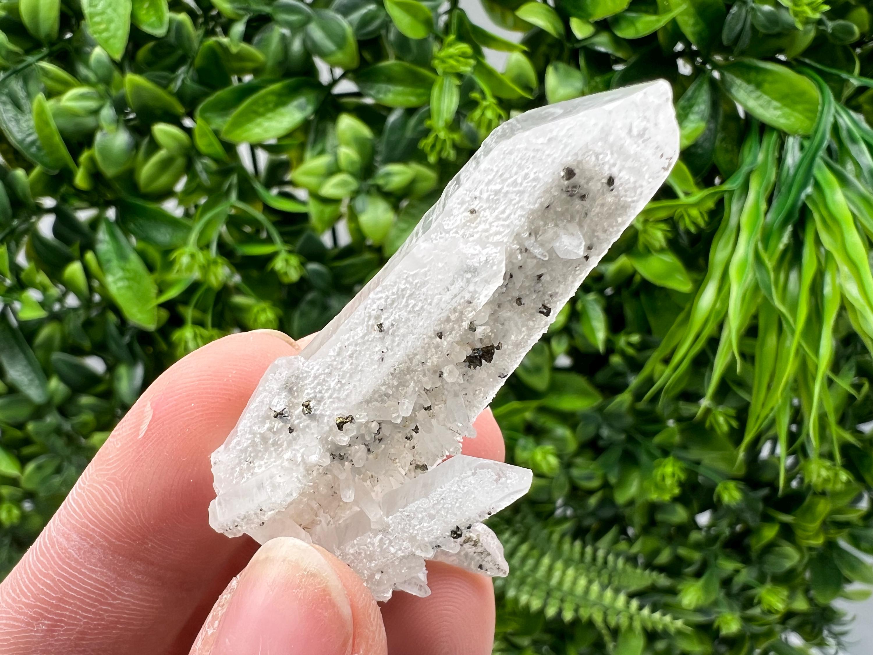 Quartz with Pyrite Crystal: Krushev Dol Mine, Bulgaria
