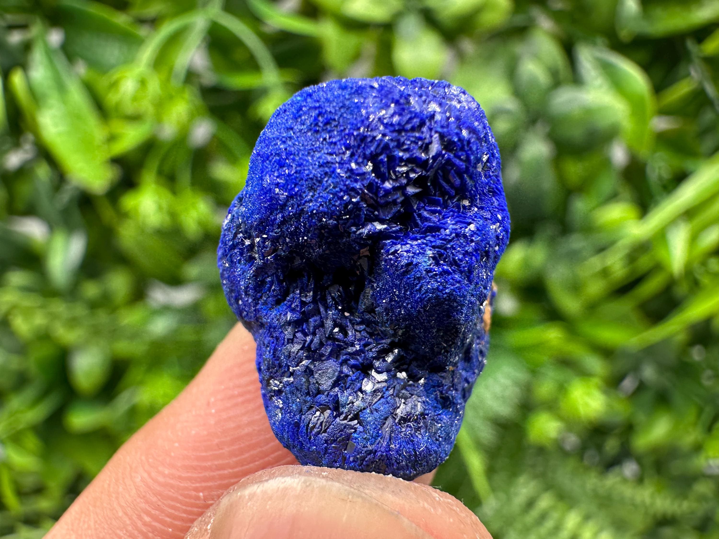 Crystallized Azurite-Kerrouchen,Morocco-Blue Azurite Specimen-High Quality Blue Azurite-Azurite Mineral Specimen, gemmy,lustrous of Azurite