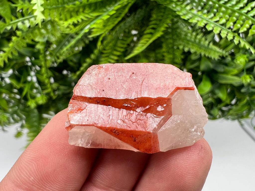 Red Hematite Phantom Quartz, Moroccan Mineral Specimen