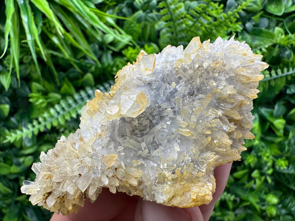 Transparent Quartz Cluster with Mineral Inclusions, Bulgaria