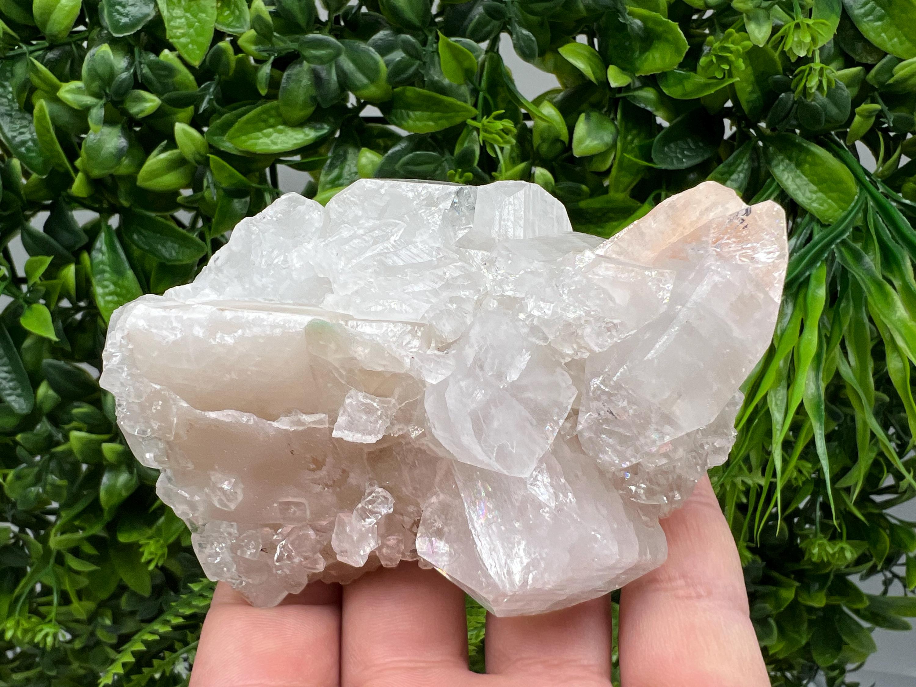 Apophyllite Stilbite on Chalcedony, India Crystal Mineral Specimen