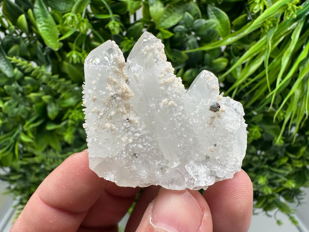 Calcite on Quartz,Pyrite Mineral Specimen Krushev dol  Mine, Bulgaria