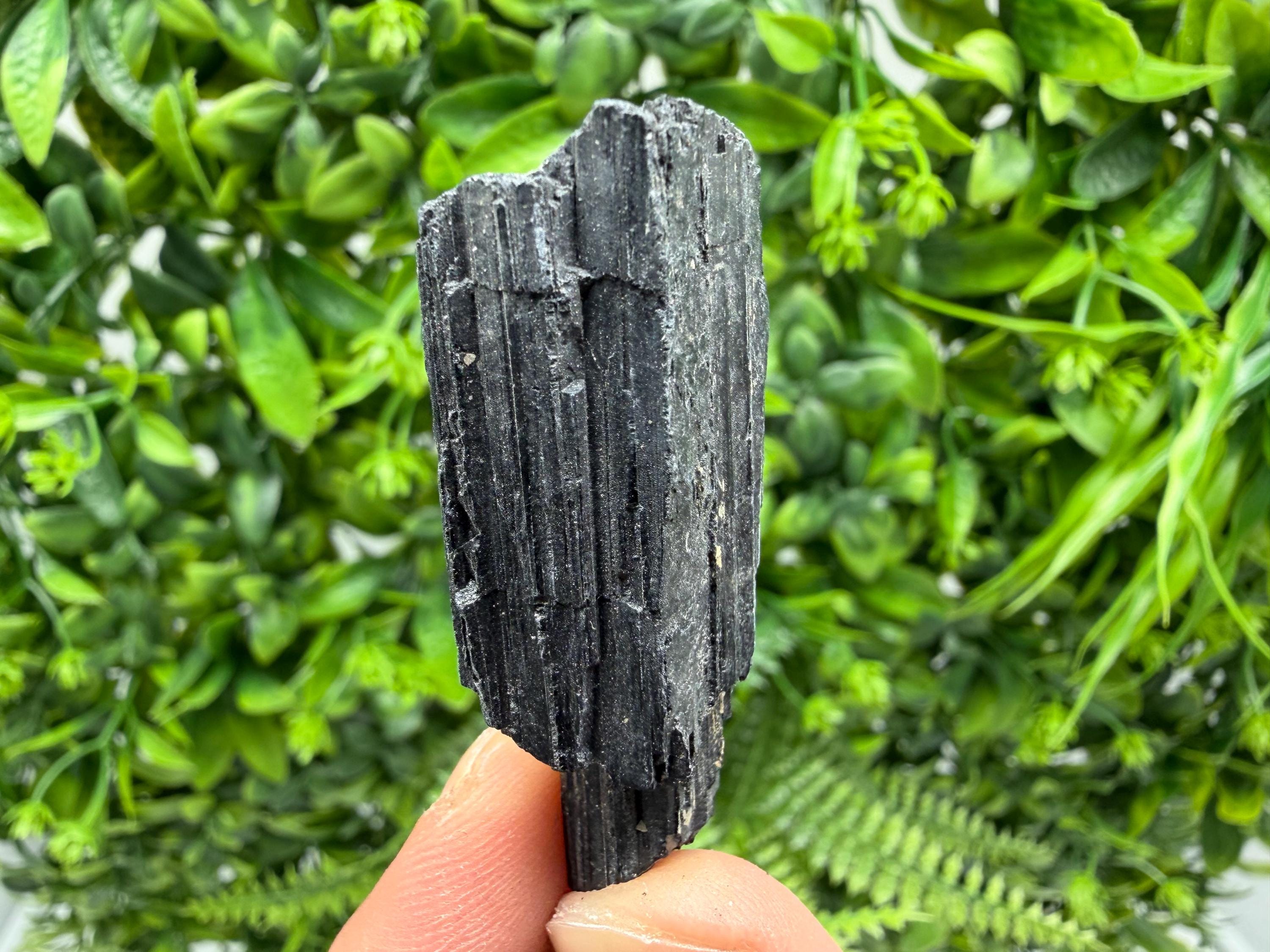 Natural Black Tourmaline Crystal – Raw Protective Stone, Healing Crystal, Grounding Mineral Gift