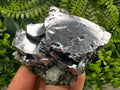Mirror Galena on Quartz with Chlorite, Borieva Mine, Bulgaria