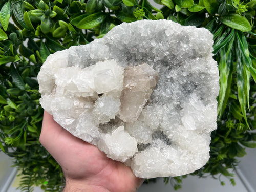 Apophyllite Stilbite on Chalcedony, Natural Mineral Specimen, India