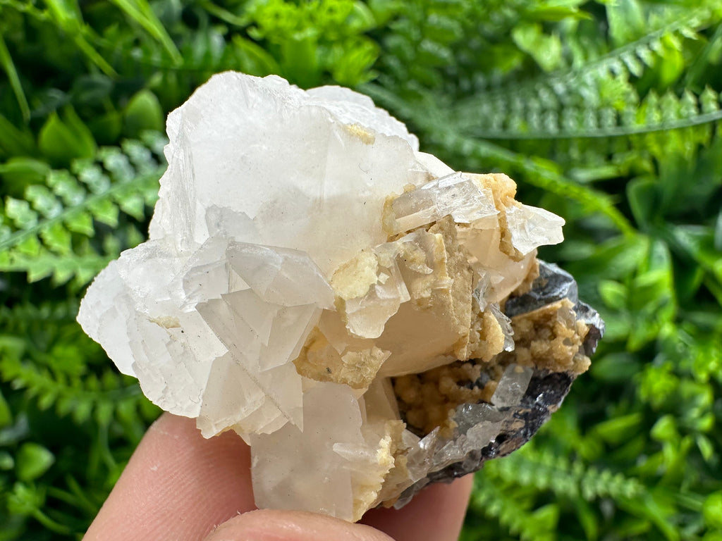 Krushev Dol Calcite on Quartz, Bulgaria Mineral Specimen