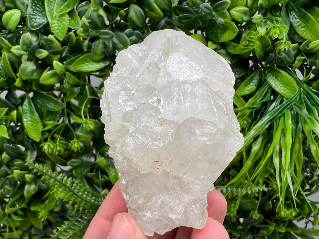 Transparent Apophyllite on Chalcedony, India Mineral Specimen