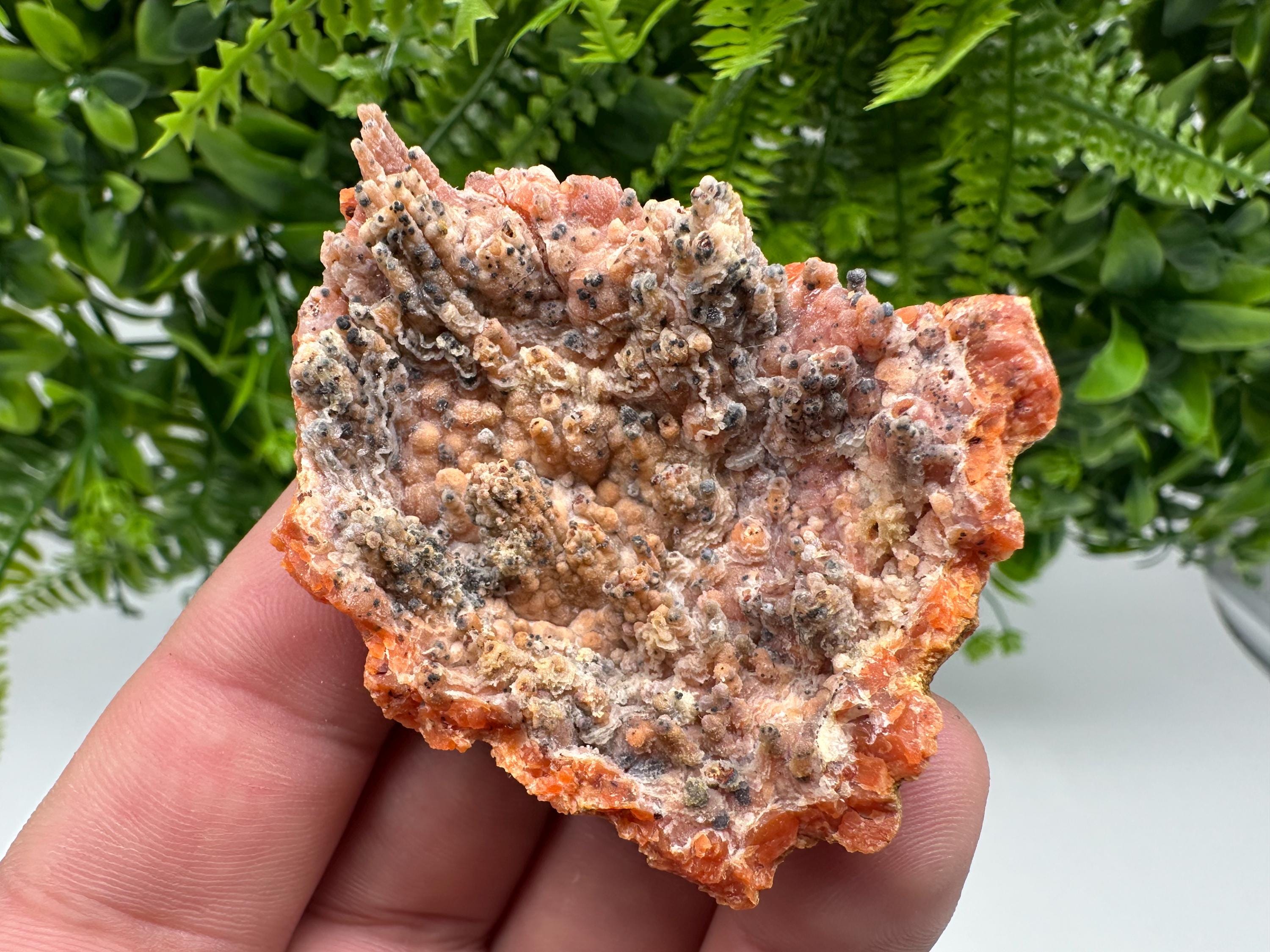 Moroccan Red Chalcedony Crystal Specimen: Rare Mineral Gift