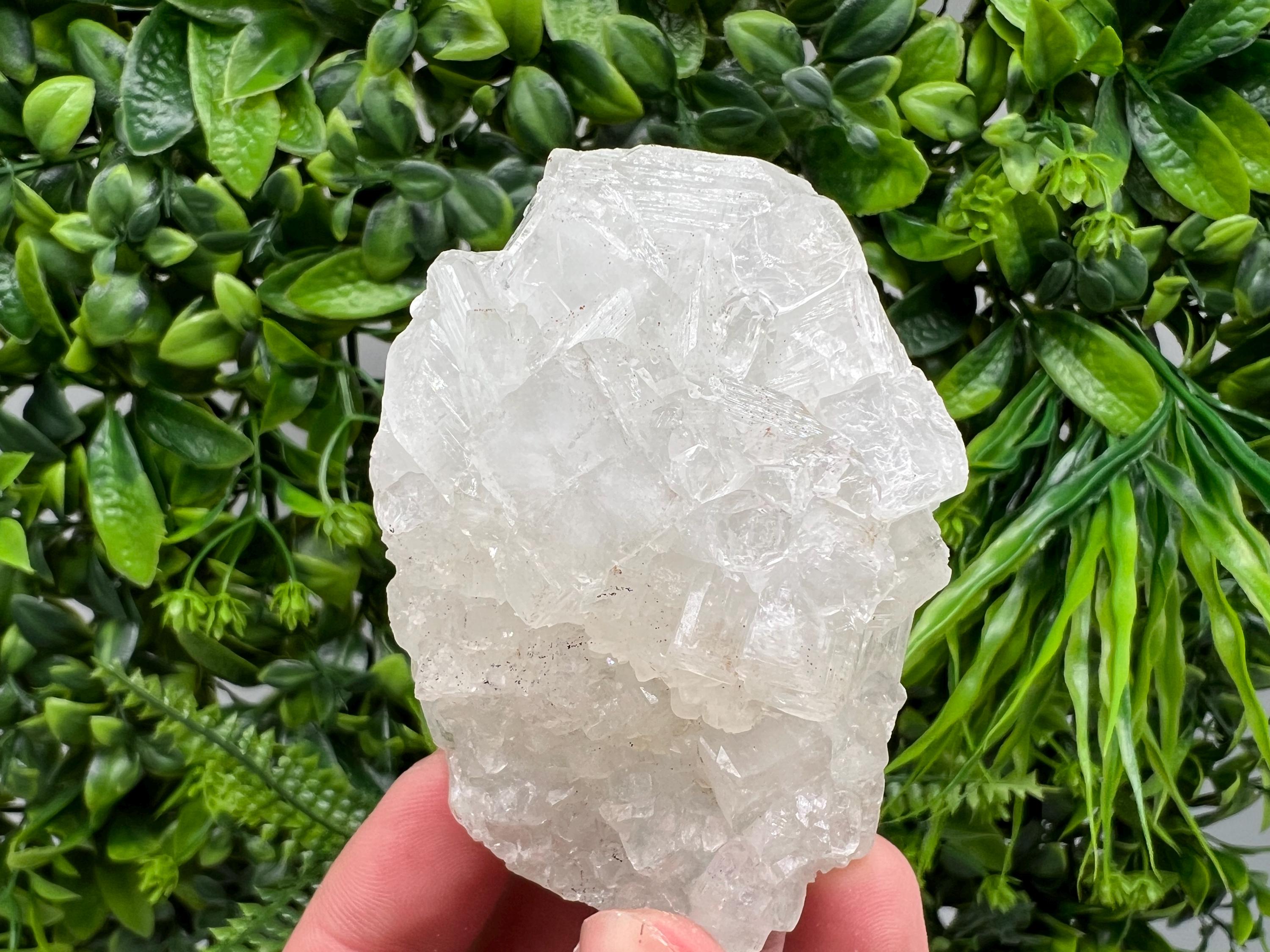 Transparent Apophyllite on Chalcedony, India Mineral Specimen