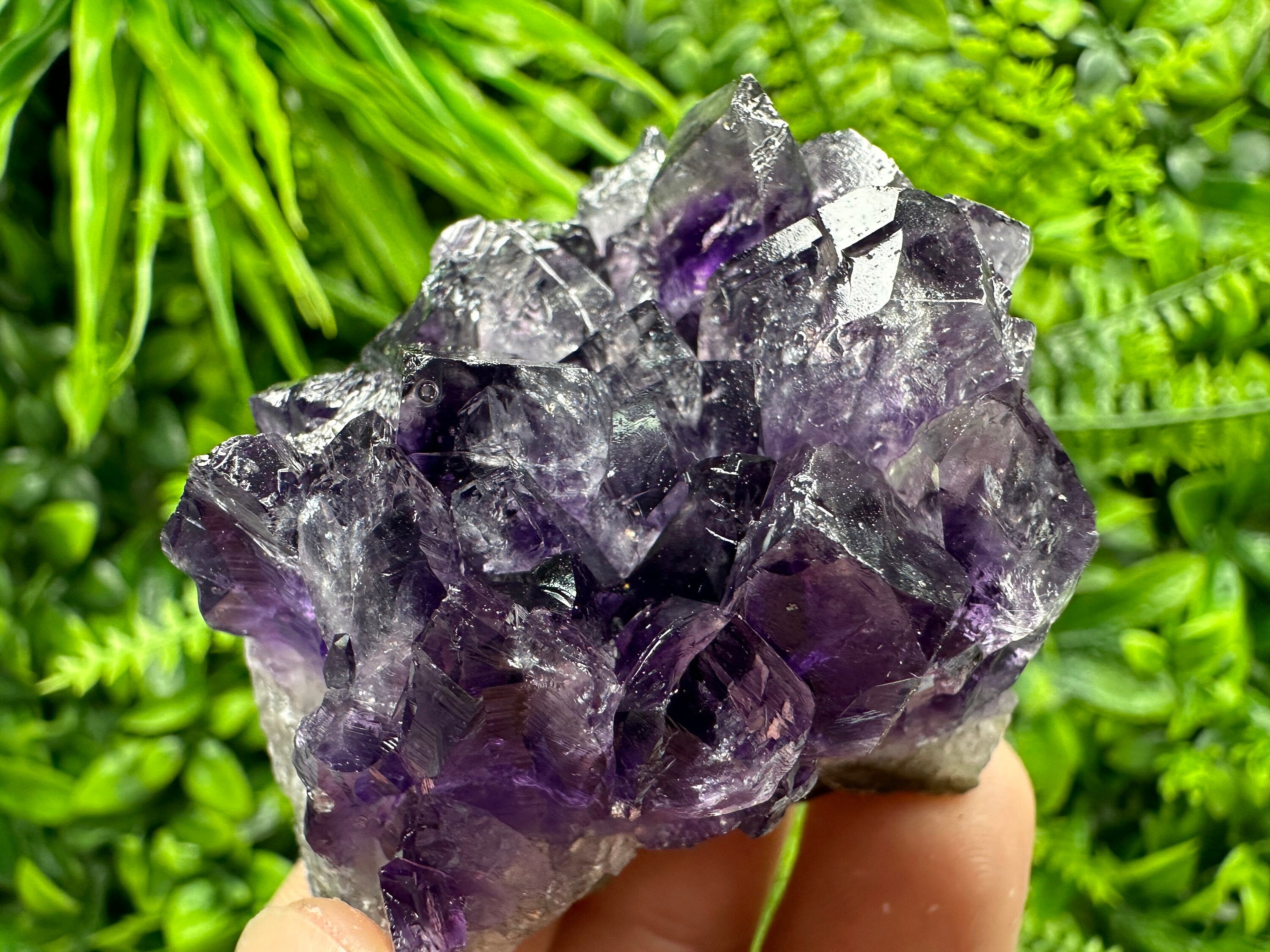 Uruguay Amethyst Cluster: Natural Purple Quartz Crystal, Home Decor