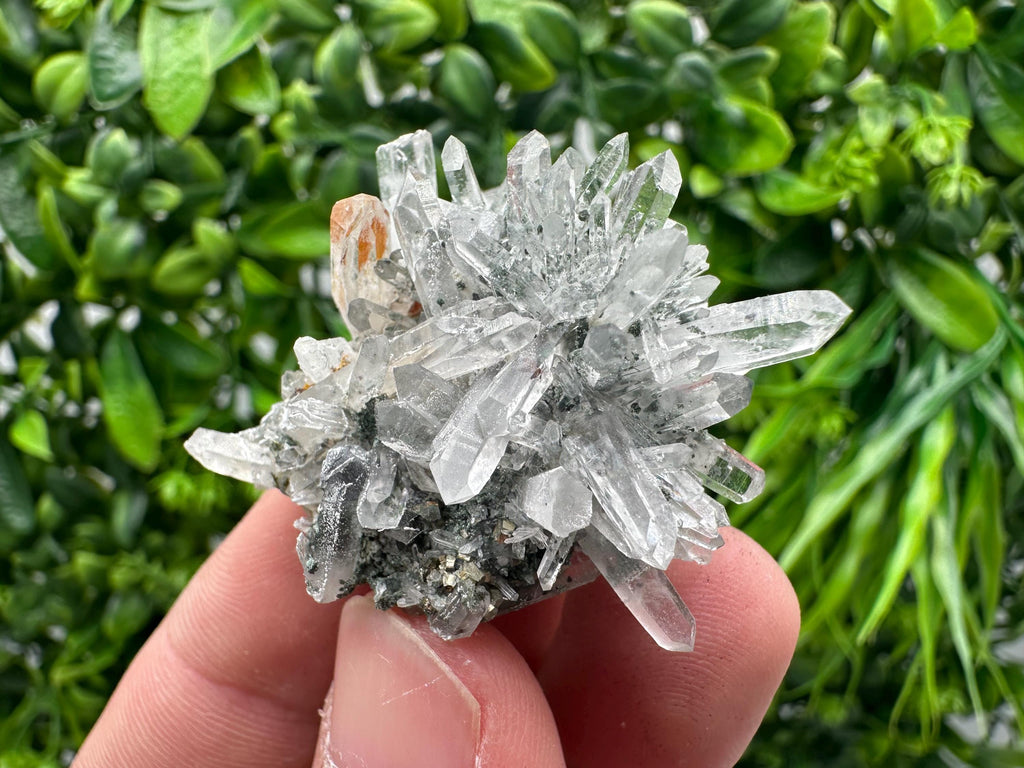 Lovely specimen Green Quartz inclusions Chlorite and Sphalerite/ Natural minerals/ Souvenir crystal gift minerals famous 9th September/Madan