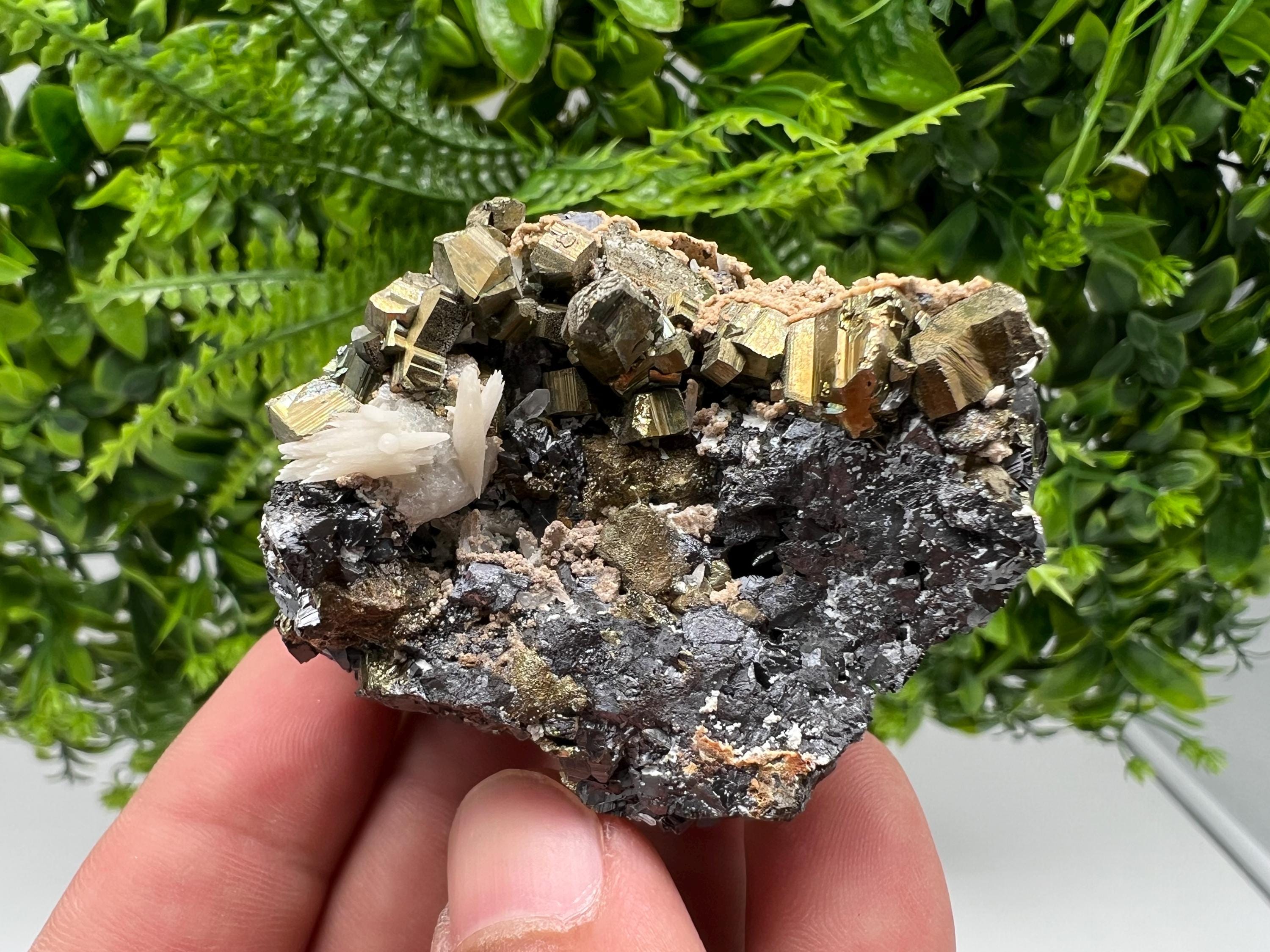 Rainbow Pyrite Siderite Mineral Specimen: Madan Bulgaria Home Decor Stone