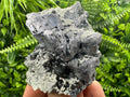 Galena on Sphalerite and Quartz, Borieva Mine Mineral Specimen
