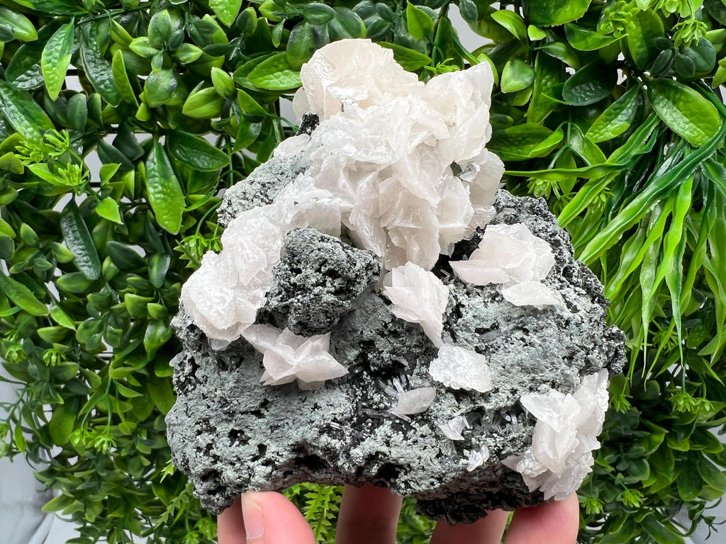 Calcite Quartz on Chlorite Matrix, Borieva Mine Mineral Specimen