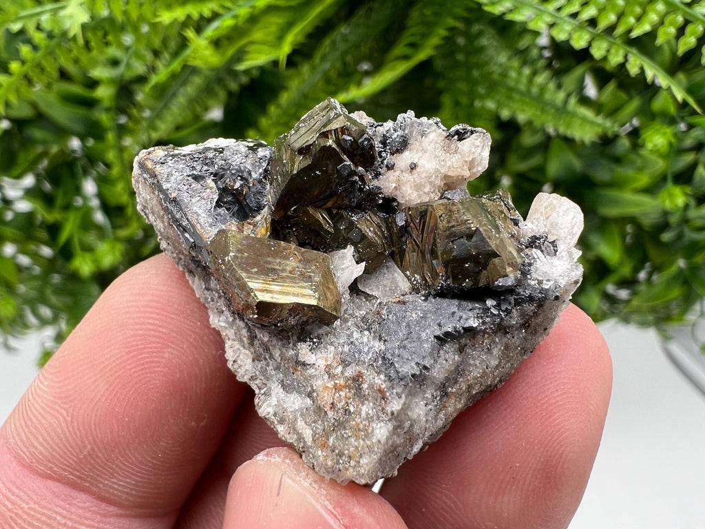 Pyrite with Hematite, Sphalerite and Quartz Specimen, Bulgaria