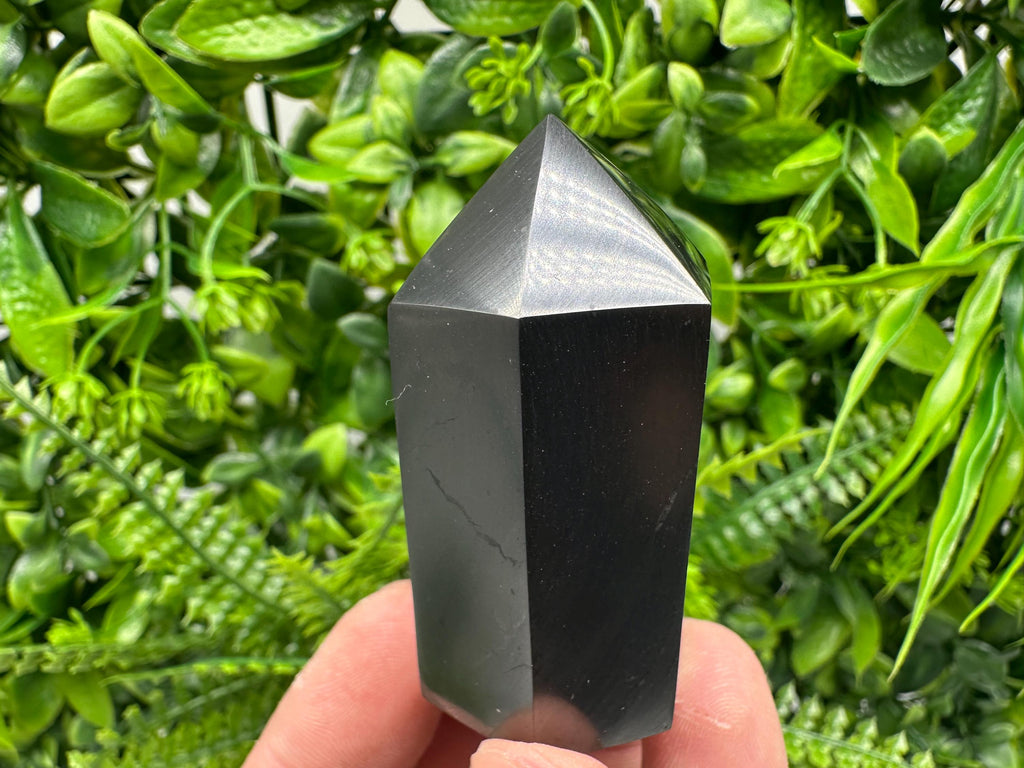 Shungite Stone Tower: EMF Neutralizer, Energy Protection (5cm)