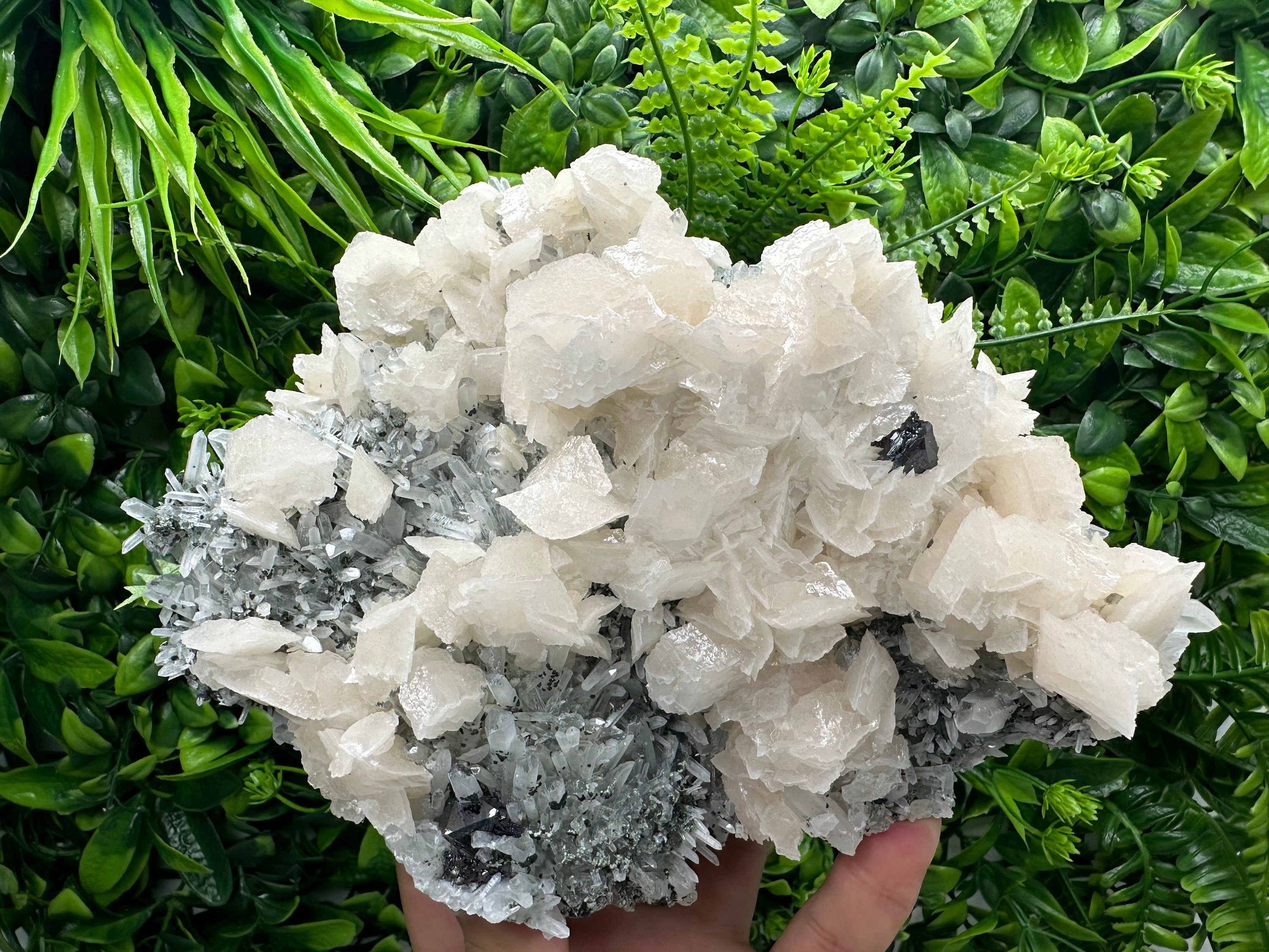 Sphalerite Calcite on Quartz, Borieva Mine Mineral Specimen