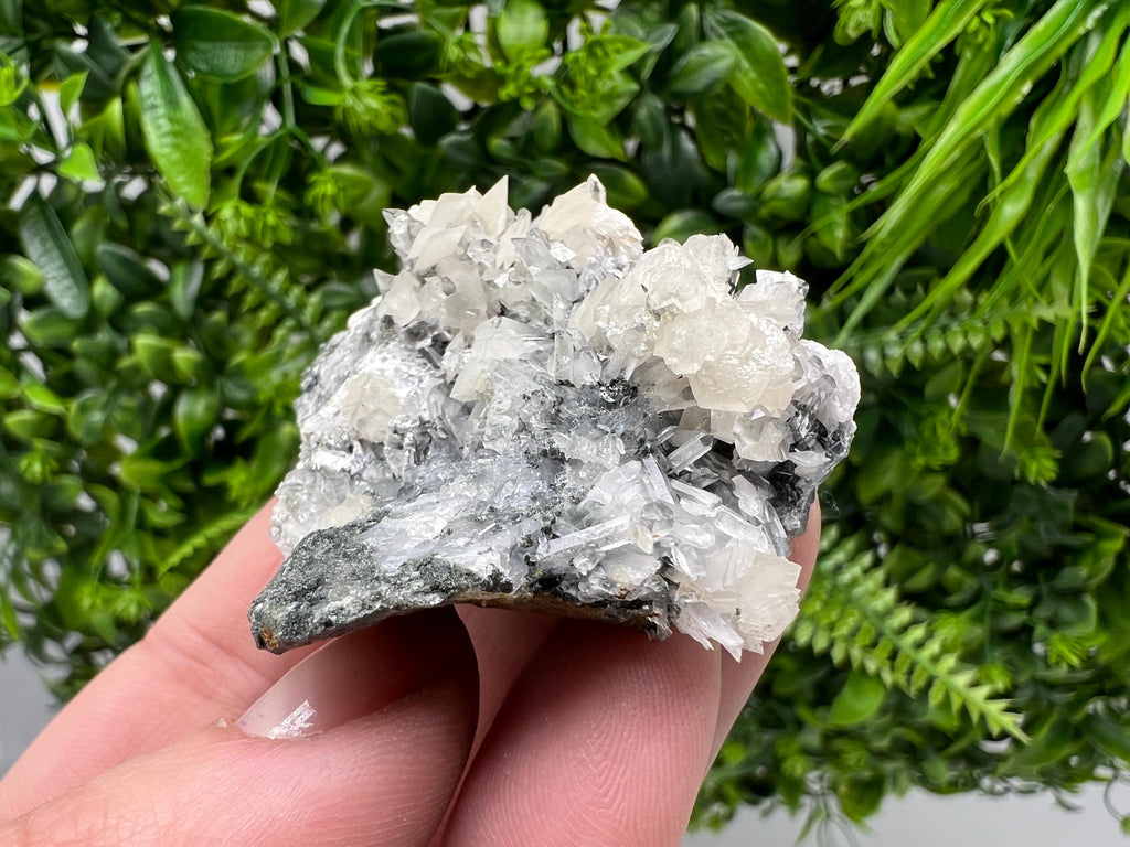 Calcite on Quartz Specimen: Borieva Mine, Bulgaria