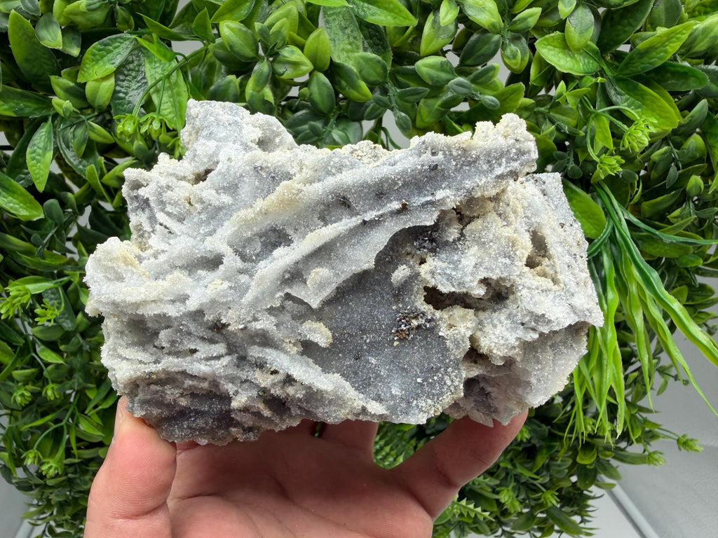 Chalcedony Quartz Cluster with Chlorite - Bulgaria Mineral Specimen