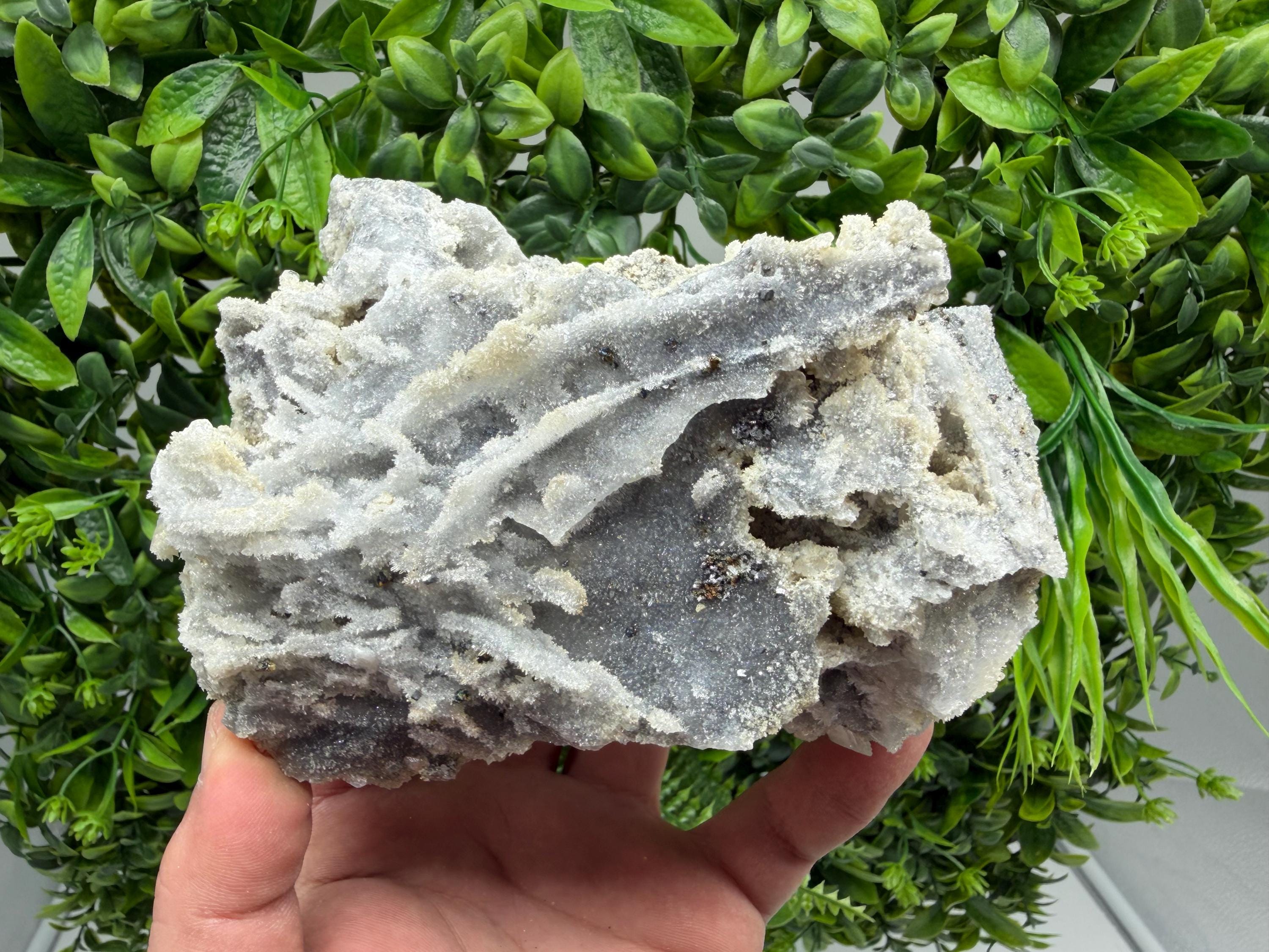 Chalcedony Quartz Cluster with Chlorite - Bulgaria Mineral Specimen