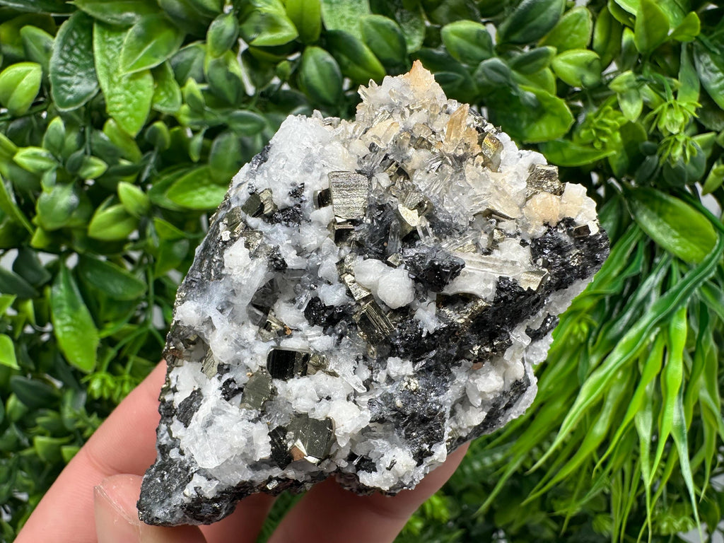 Pyrite Sphalerite Quartz Calcite Mineral Specimen, Madan Bulgaria