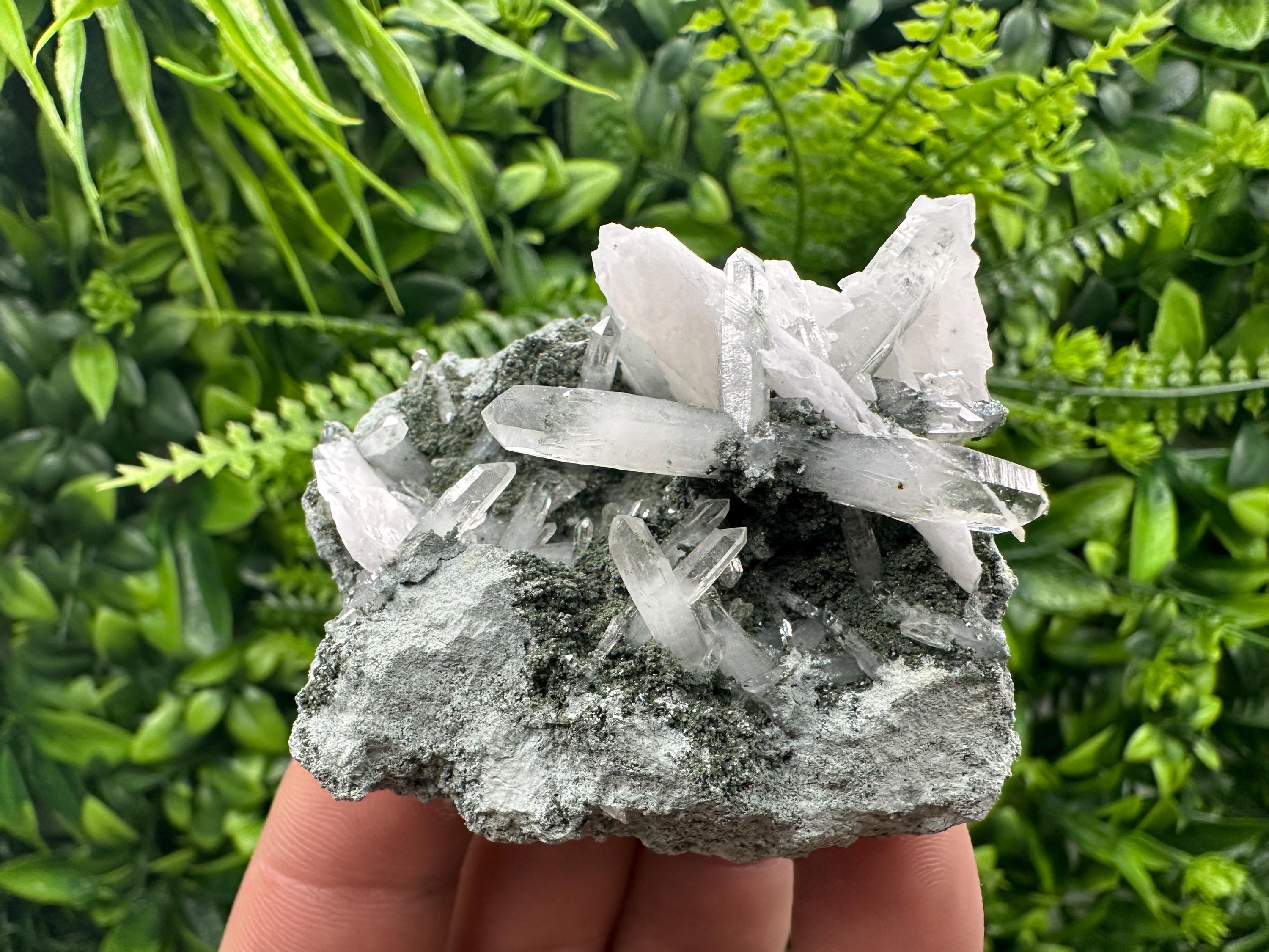 Quartz Chlorite Calcite Mineral Specimen, Borieva Mine Bulgaria