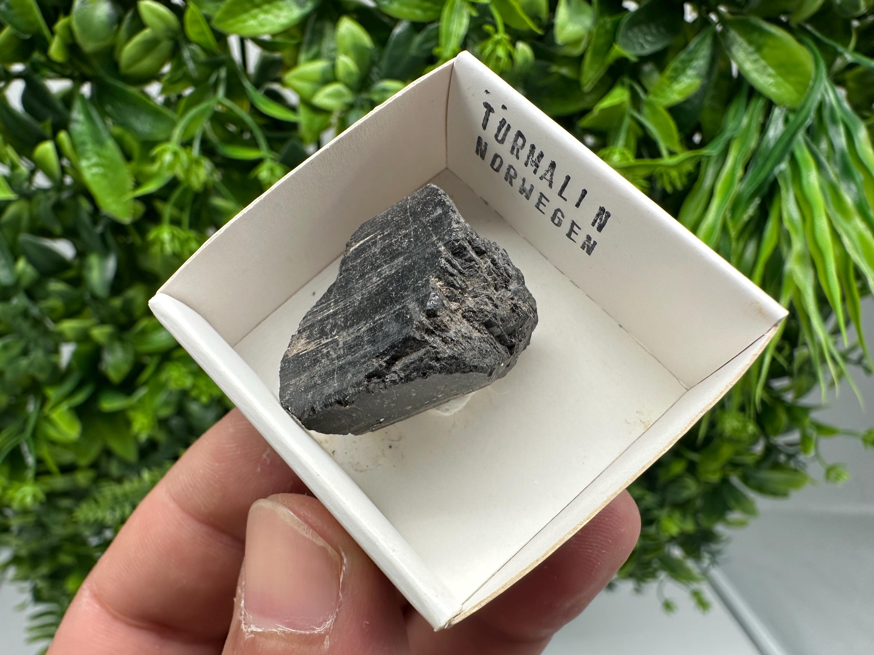 Rare Raw Tourmaline Mineral Specimen: Norway Crystal Collection (3/2.5cm)