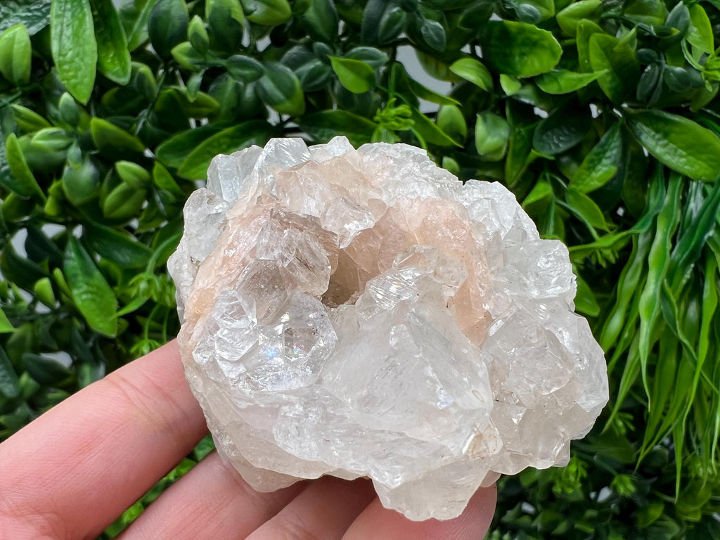 Apophyllite Stilbite on Chalcedony Specimen, India Crystal