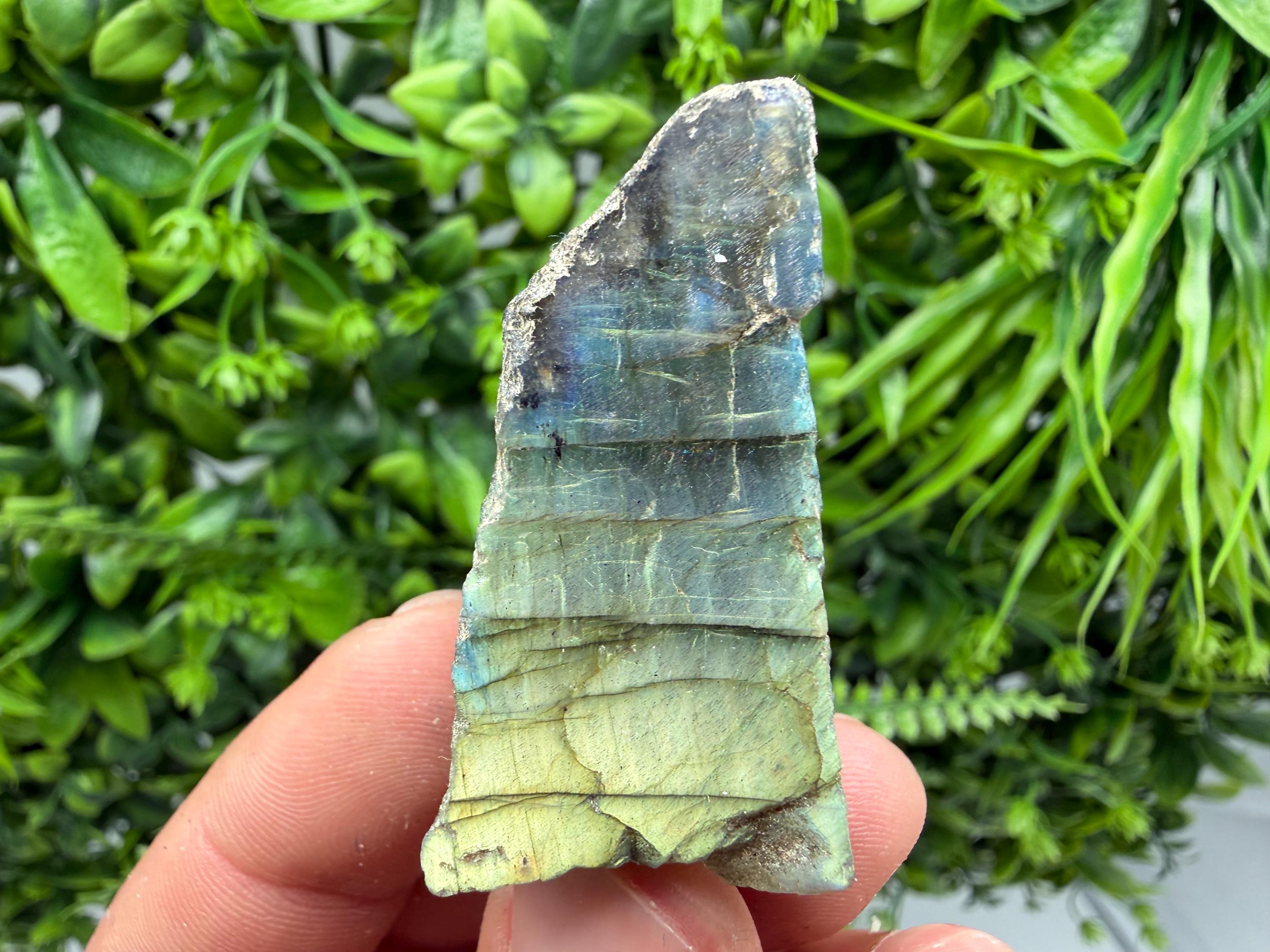 Polished Labradorite Slab: Multifire Crystal Decor