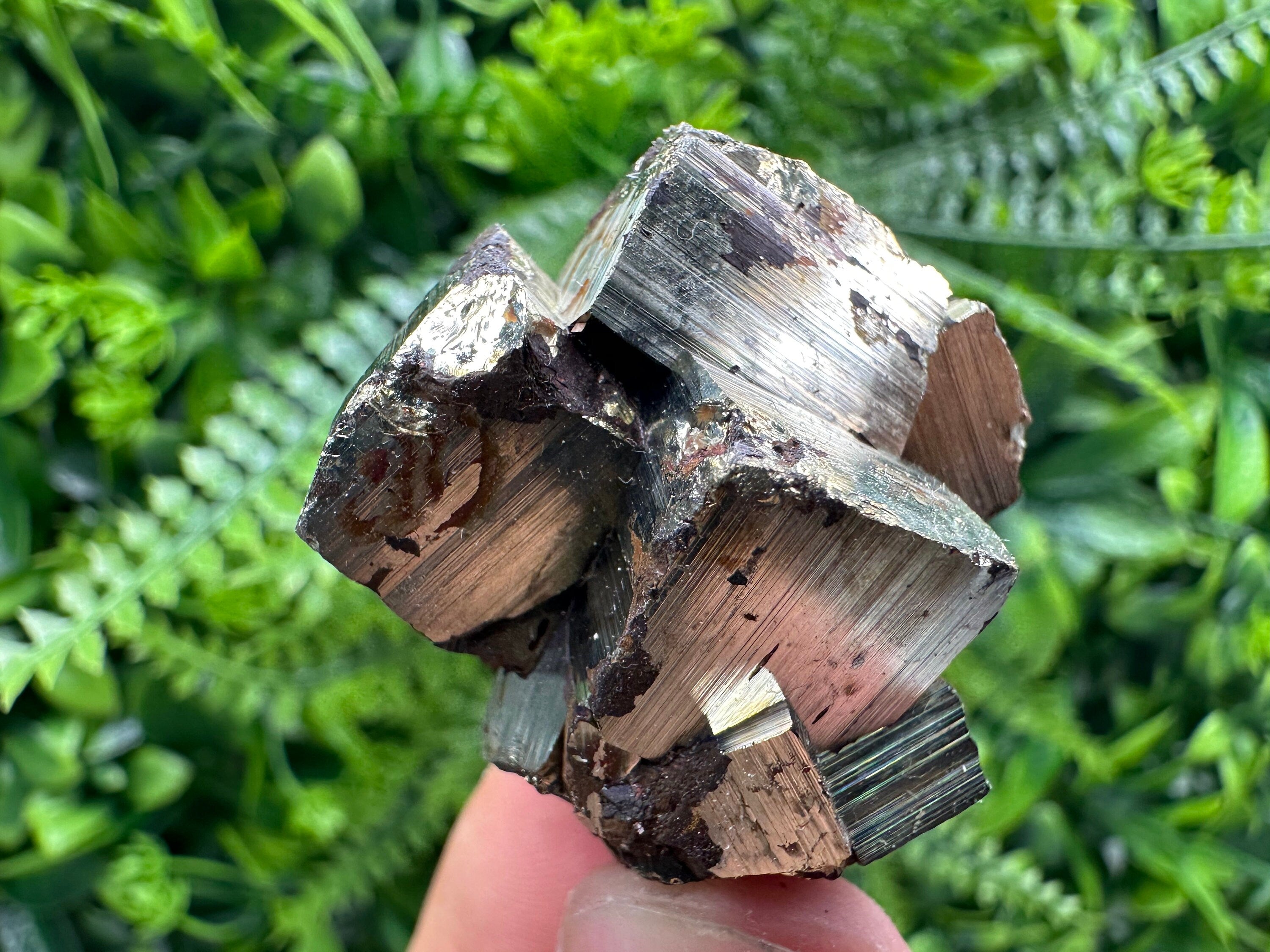 Natural Pyrite Crystal Cluster, Shiny Mineral Specimen
