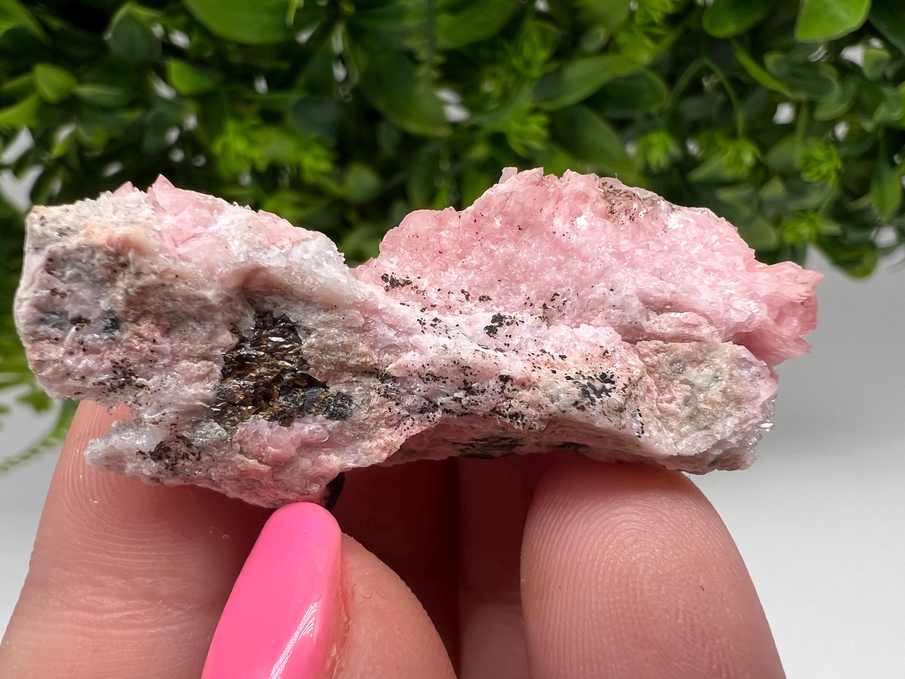 Beautiful Rhodochrosite on Quartz,pink minerals,Starnica Mine,Davidcovo,Bulgaria natural minerals,collection crystal,gift home decor,collec
