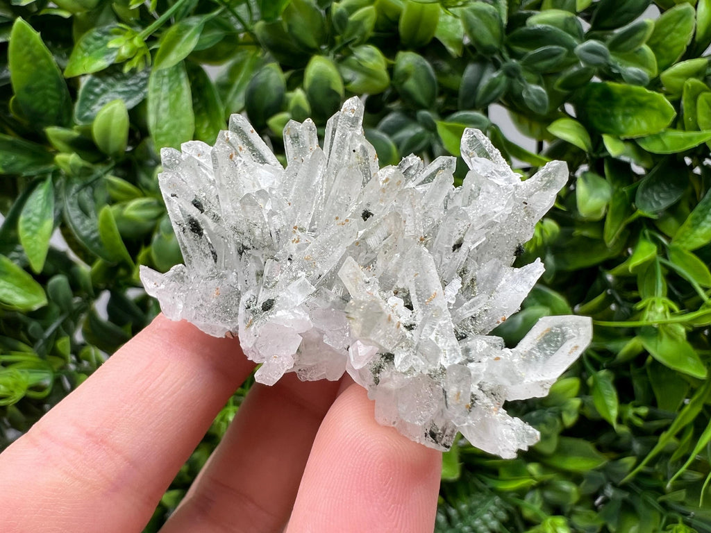 Lovely specimen Green Quartz inclusions Chlorite and Sphalerite/ Natural minerals/ Souvenir crystal gift minerals famous 9th September/Madan