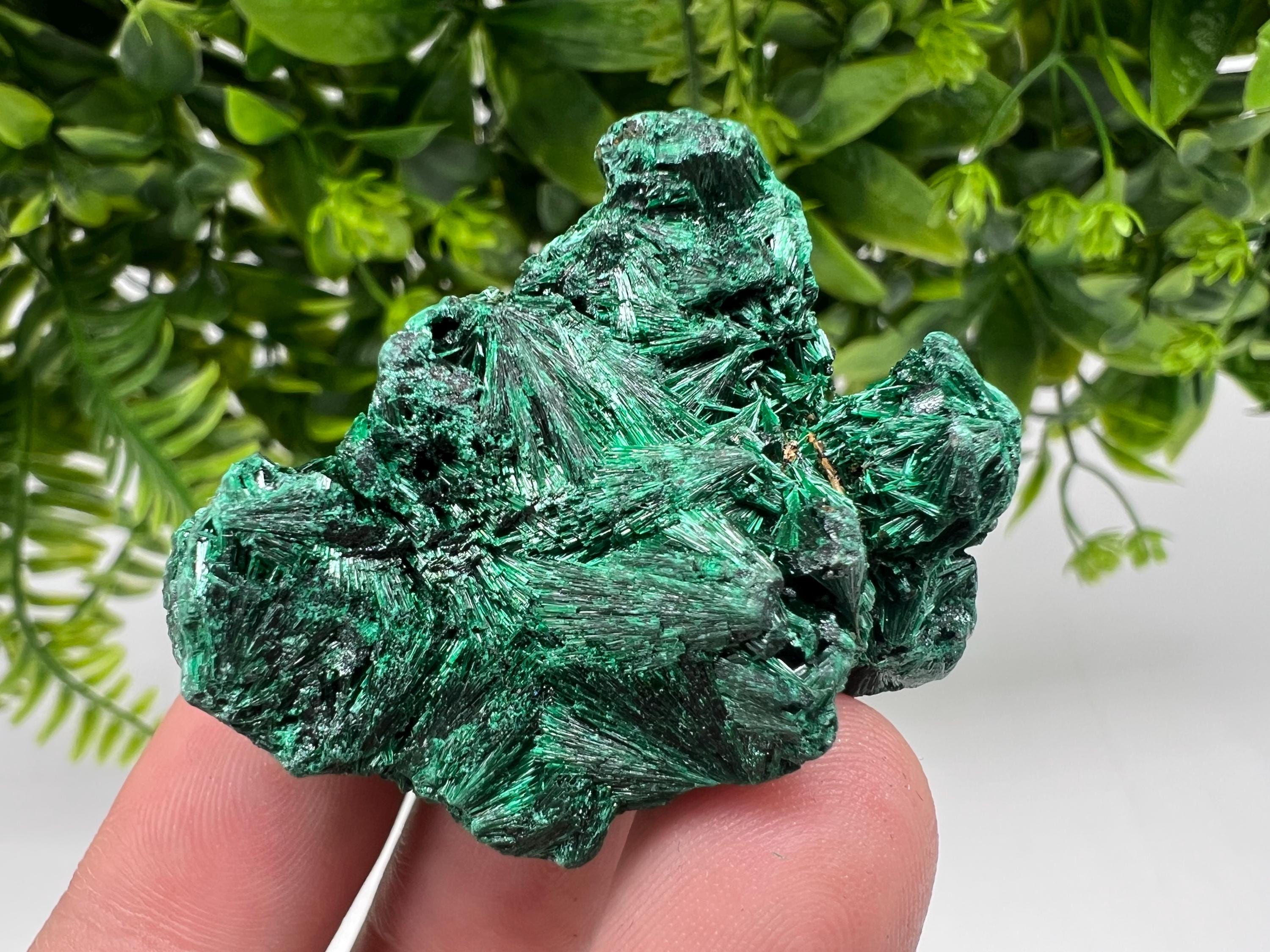 Green Polished Malachite Crystal, Congo Minerals, Chakra Stone