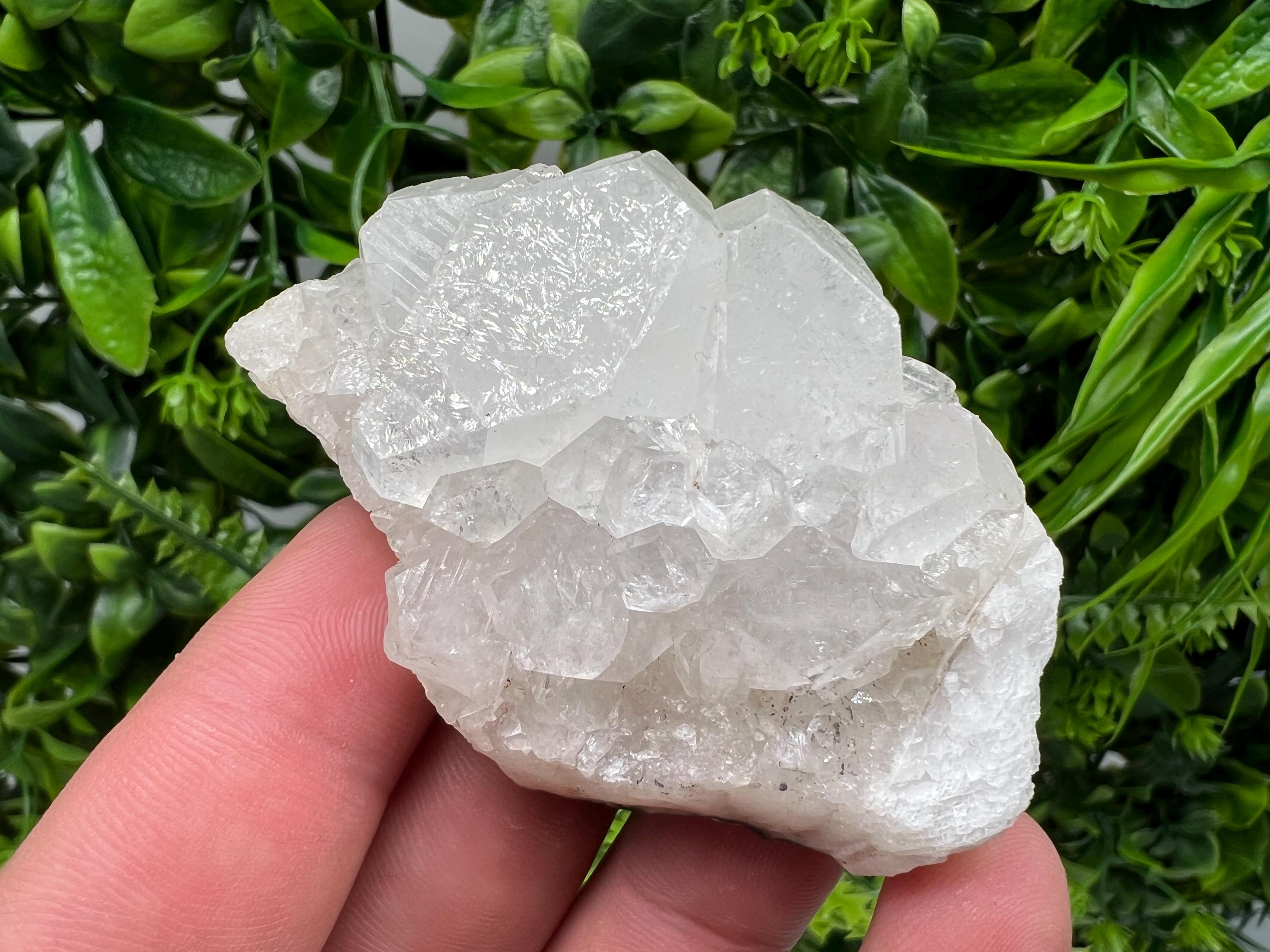 Transparent Apophyllite on Chalcedony, Natural Crystal Mineral Specimen, India