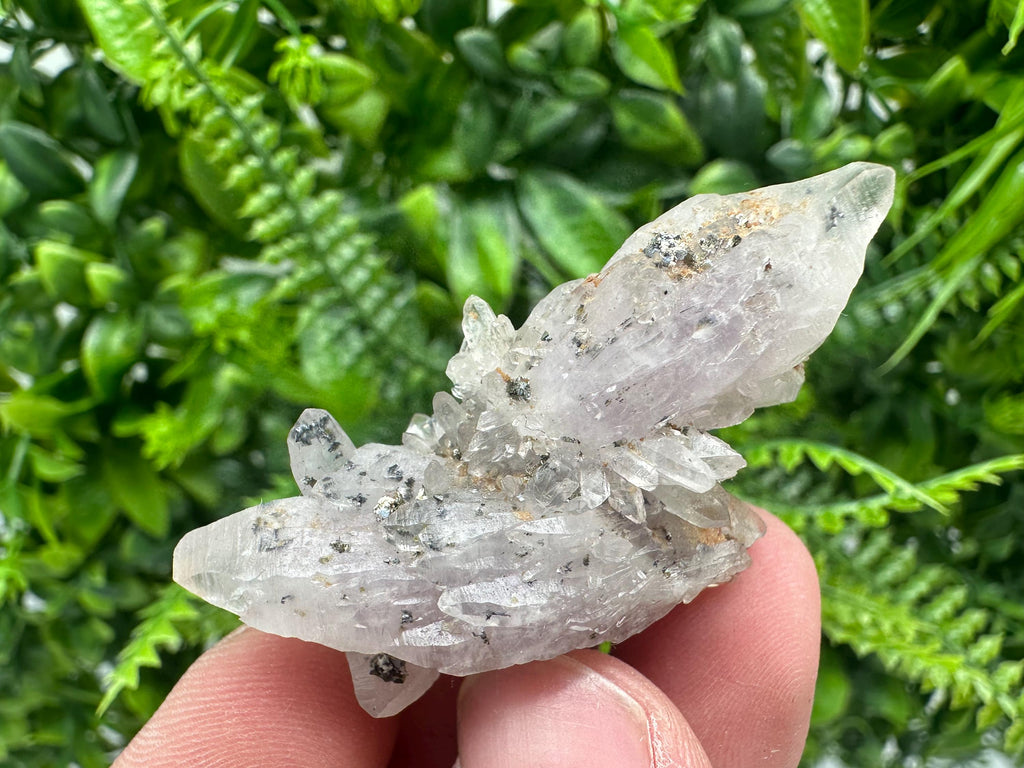 Amethyst Phantom Quartz with Chalcedony and Chlorite Inclusions