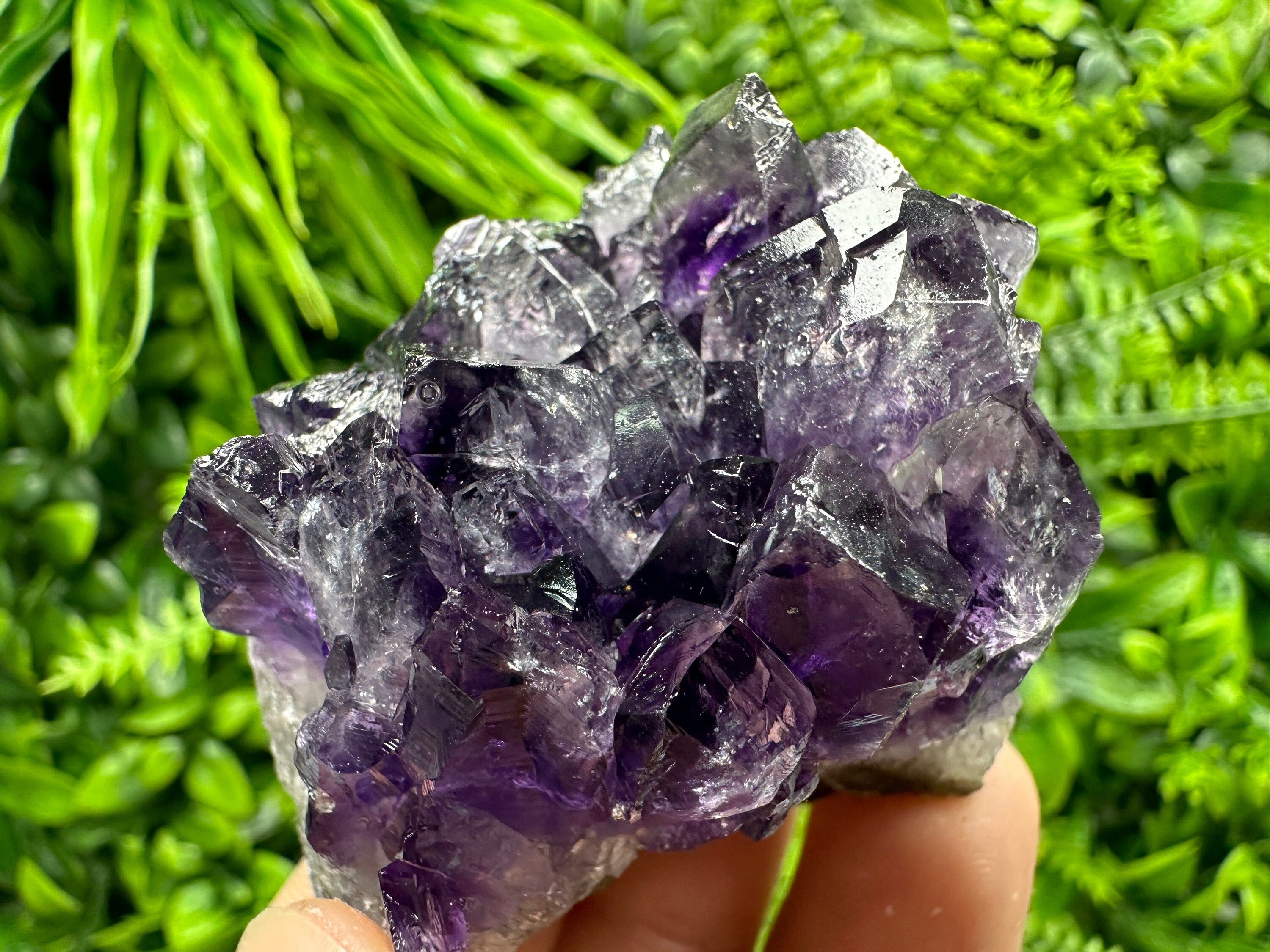 Uruguay Amethyst Cluster: Natural Purple Quartz Crystal, Home Decor
